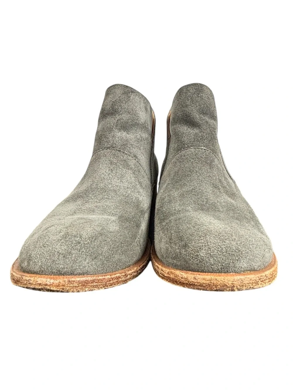 Kork Ease Gray Ankle Boots Leather Size 7.5 Comfort Contemporary Fall